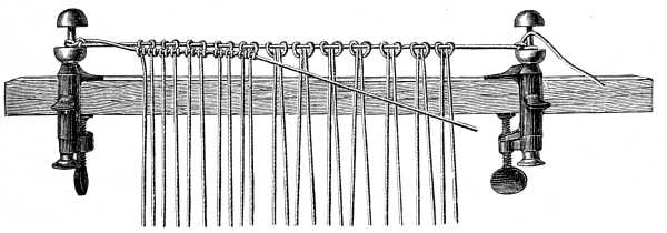 FIG. 514. CLAMPS FOR MACRAMÉ FRINGE.